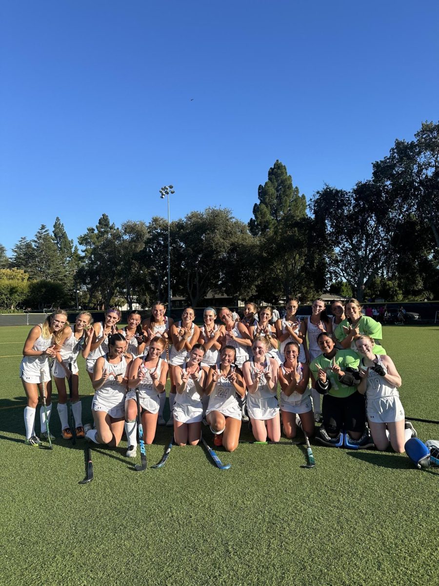 Lancer field hockey celebrates another victory against Los Gatos High School.