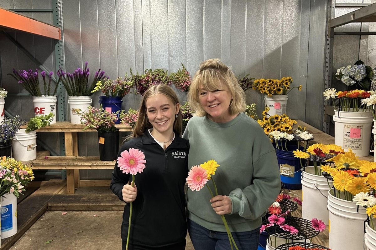 The author, San Juan Diego junior Abi Donnelly, working at a floral shop.