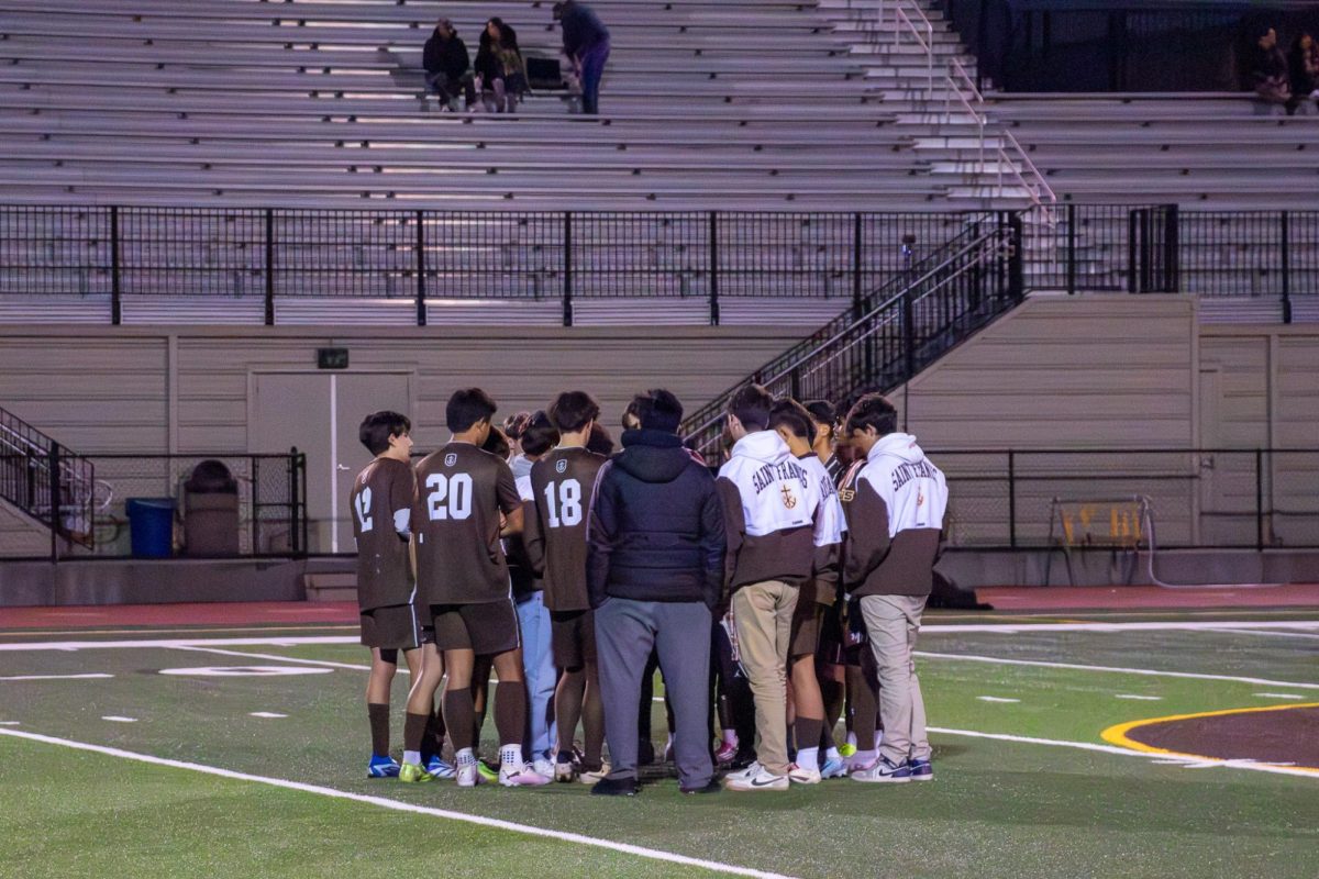 Lancers huddle up.