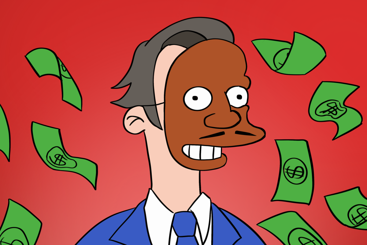 Apu Nahasapeemapetilon being voiced by a white man.