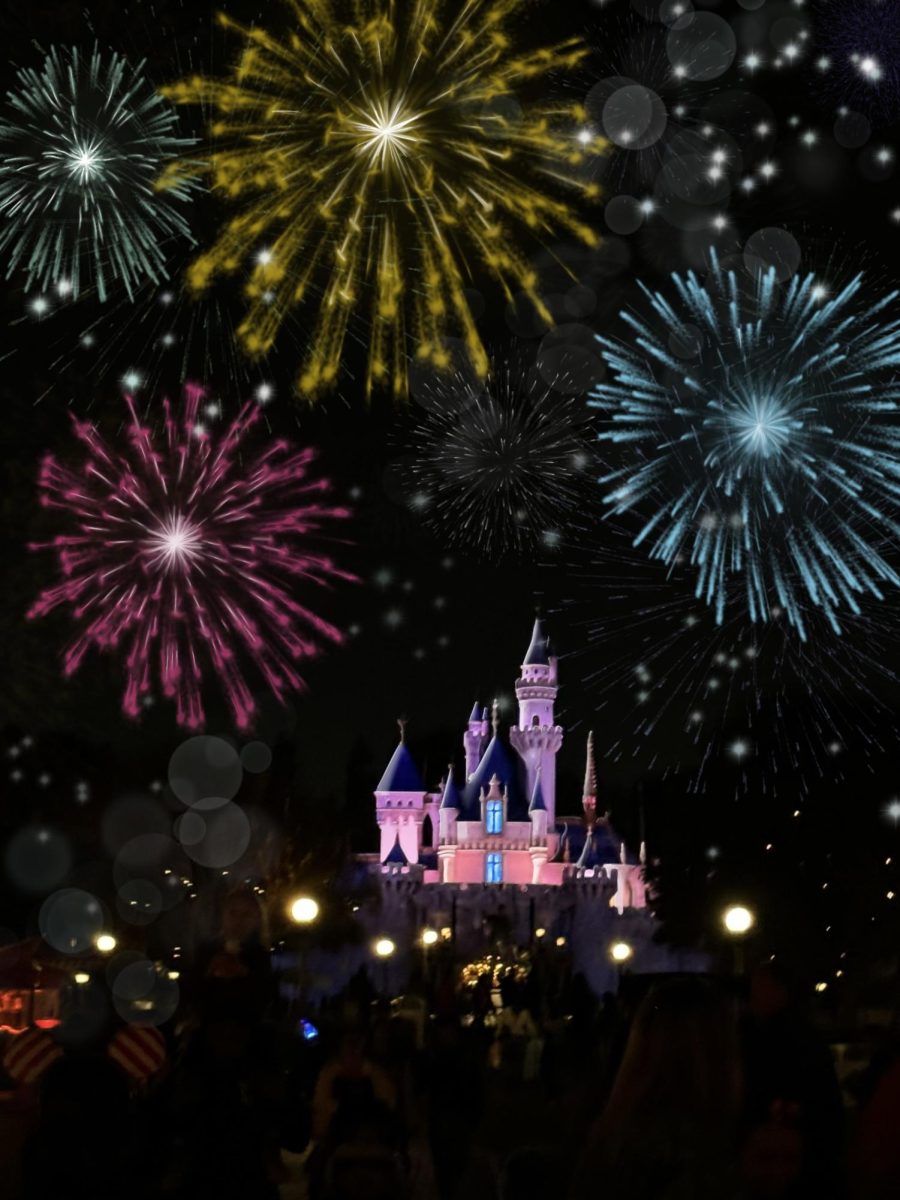 Fireworks at Disneyland.