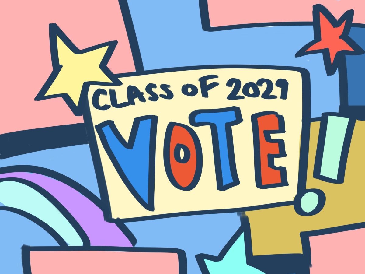 Poster encouraging voting for Freshman Council elections.