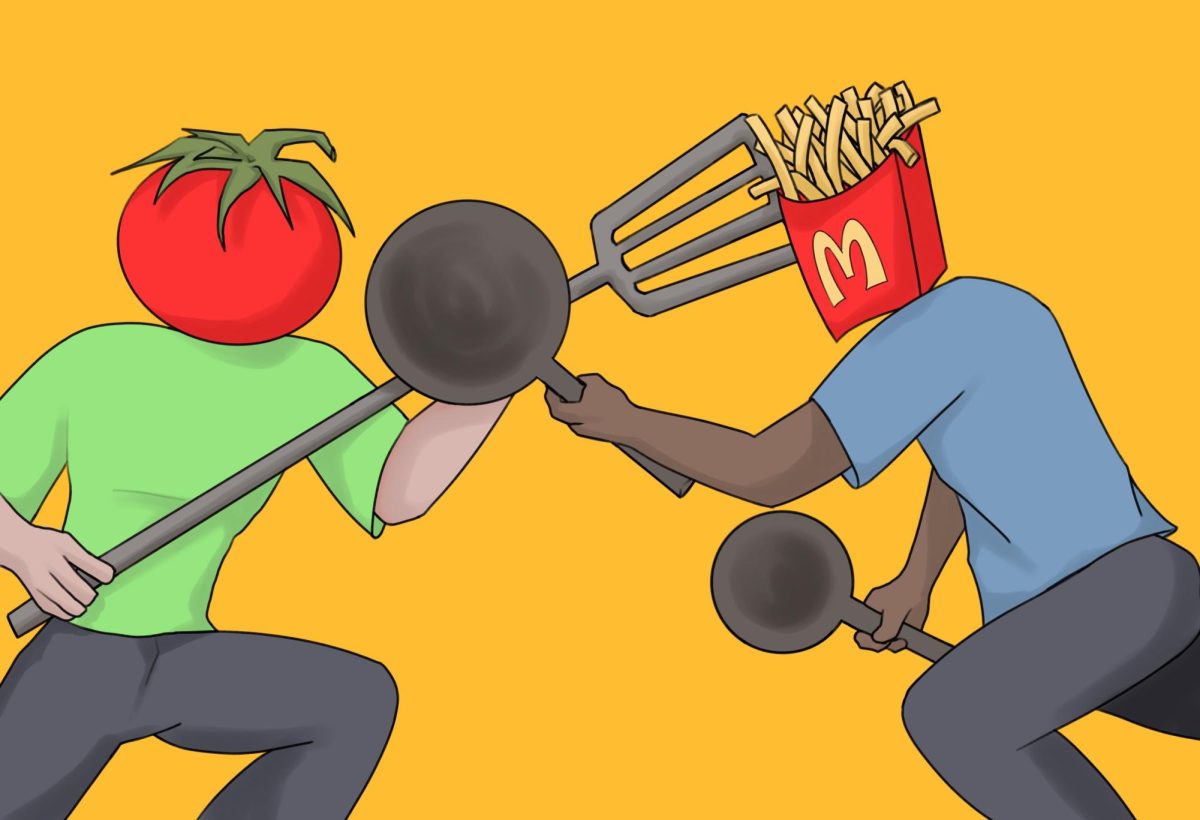 Fierce competition between "Tomato Guy" and "French Fry Man."