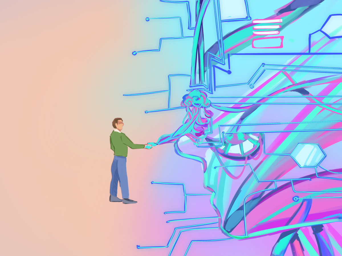 Humans and AI find middle ground with each other.