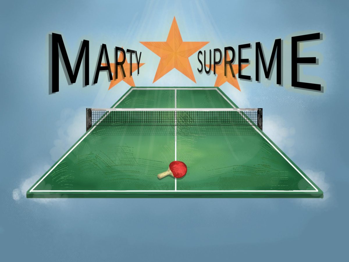 An artistic rendition of table tennis.