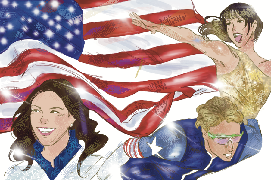 (Left to right) Hilary Knight, Jordan Stolz, and Alysa Liu.