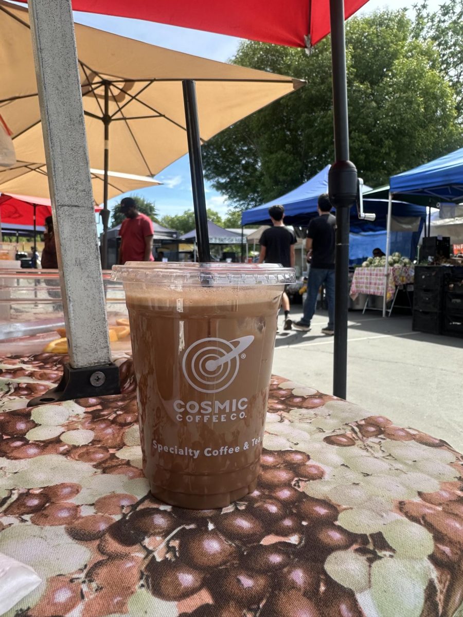 Iced mocha with oat milk from Cosmic Coffee Co. 