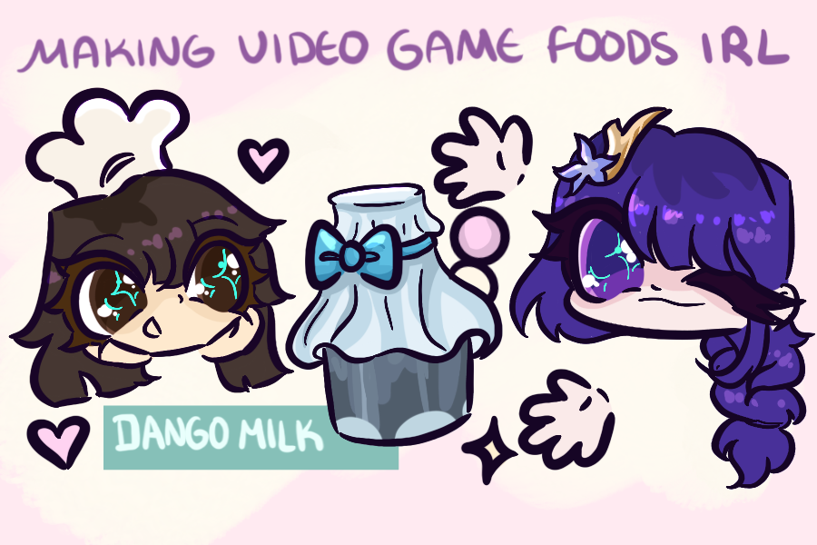 Chef Sandra posing with Raiden and her Dango Milk. 