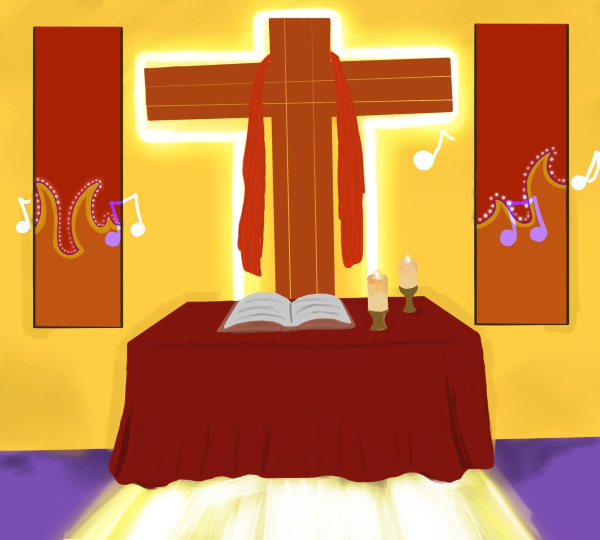 The Altar of the Mass in the Colors of the Holy Spirit