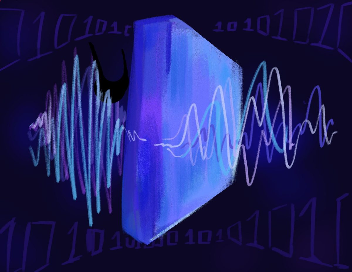 A particle passes through a barrier.
